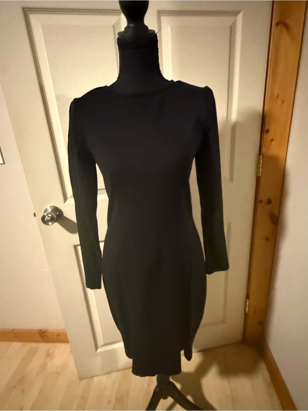 J. Crew Classic Black Long-Sleeve Sheath Dress, Size 4